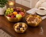 کاسه استیل طلایی نقره ای