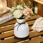 گلدان سرامیکی کف چوب