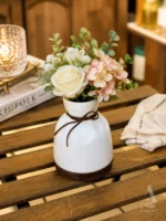 گلدان سرامیکی کف چوب