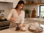 بانکه شیشه‌ای درب چوب رابروود واشردار