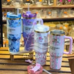 تراول ماگ گلدار دسته بغل