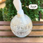 جا دستمال کاغذی شیشه‌ای گرد