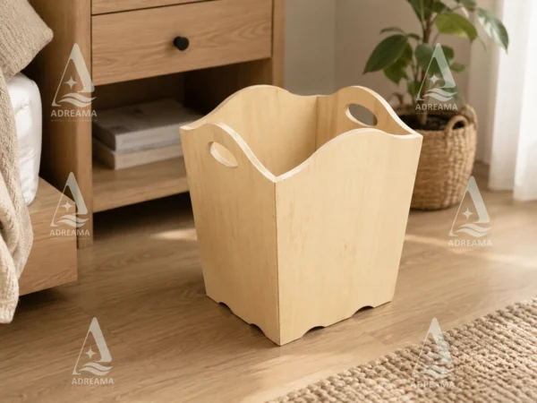 سطل چوبی روشن اتاق