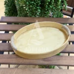 سینی چوبی بیضی دسته کنفی