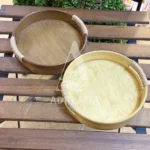 سینی چوبی گرد دسته کنفی