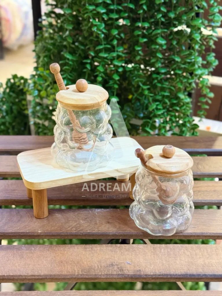 عسل‌خوری شیشه‌ای حبابی