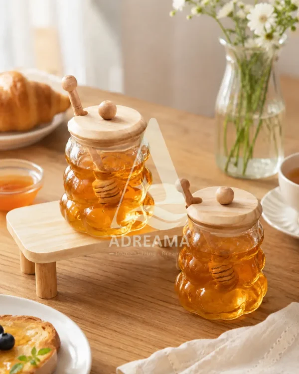 عسل‌خوری شیشه‌ای حبابی