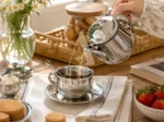 فنجان و نعلبکی استیل