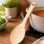 قاشق چوبی بزرگ دسته بلند