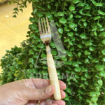 چنگال میوه‌خوری دسته بامبو