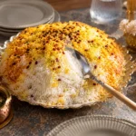 کفگیر سرو برنج استیل دسته بامبو