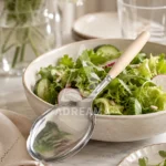 کفگیر سرو برنج استیل دسته بامبو