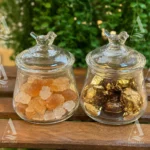ظرف شیشه‌ای درب‌دار طرح پرنده