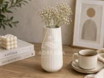 گلدان سرامیکی شیاردار مینیمال