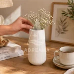 گلدان سرامیکی شیاردار مینیمال