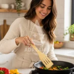 کفگیر چوبی شیاردار تخت