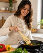 کفگیر چوبی شیاردار تخت
