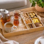 سینی سرو چوبی چندبخشی