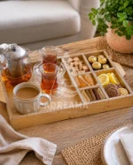 سینی سرو چوبی چندبخشی