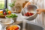 لگن آبکش‌دار استیل