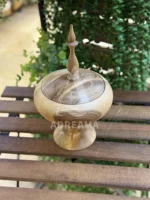 آجیل خوری درب‌دار چوب گردو
