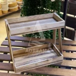 استند چوبی دو طبقه