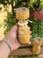جا شمعی چوبی