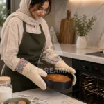 دستکش آشپزخانه گلدار