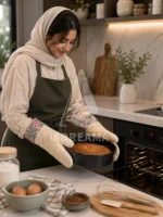 دستکش آشپزخانه گلدار