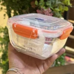 ظرف درب دار پلاستیکی مربع واشردار