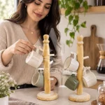 آویز فنجان چوبی