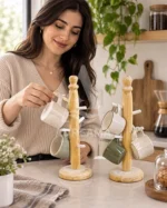 آویز فنجان چوبی