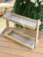 استند دو طبقه چوبی
