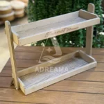 استند دو طبقه چوبی
