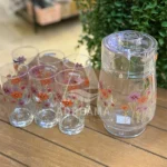 ست پارچ و لیوان لومینارک گلدار