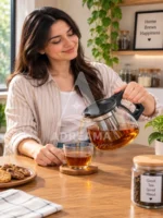 قوری پیرکس صافی دار