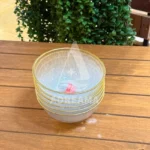 کاسه شیشه ای لب طلا