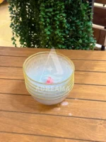 کاسه شیشه ای لب طلا