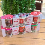 پیاله شیشه ای درب دار
