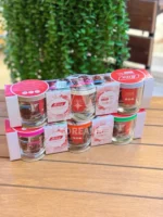 پیاله شیشه ای درب دار
