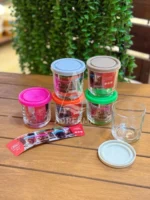 پیاله شیشه ای درب دار