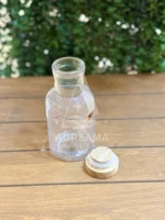 بطری مینی شیشه‌ای درب چوبی