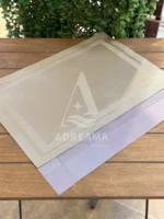 زیر بشقابی مستطیلی بافت‌دار