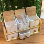 ست پاسماوری چوب و سرامیک