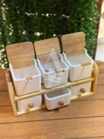 ست پاسماوری چوب و سرامیک