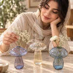 گلدان شیشه‌ای طرح قارچی
